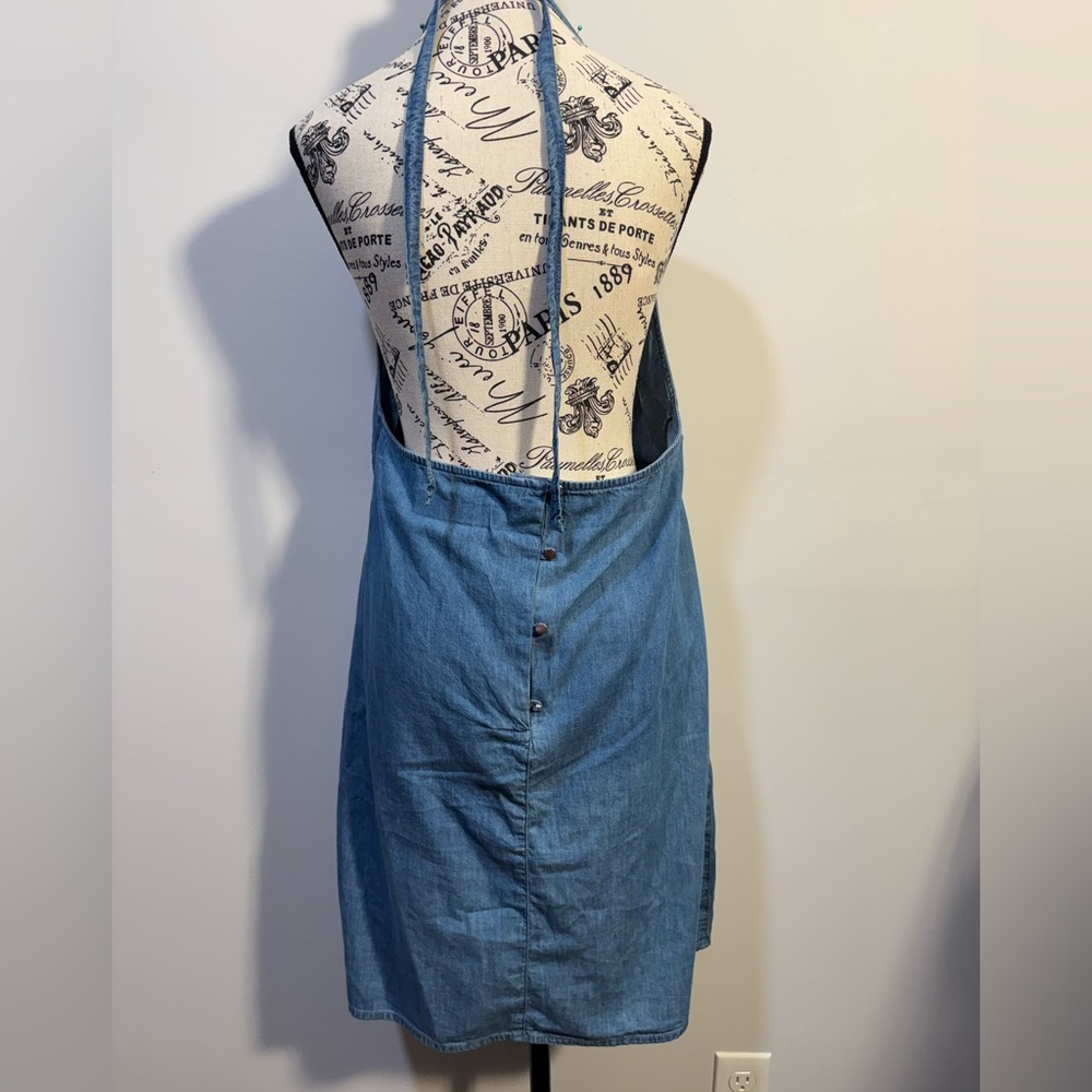Vintage ASOS Blue Halter Sundress Midi - Picture 2 of 3